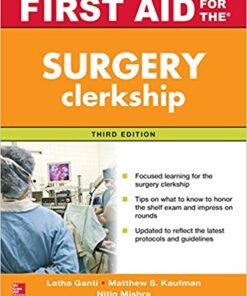 First Aid for the Surgery Clerkship, Third Edition (First Aid Series) 3rd Edition